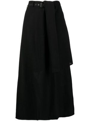Yohji Yamamoto without chain flap skirt - Black