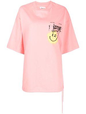 izzue chest logo-print T-shirt - Pink