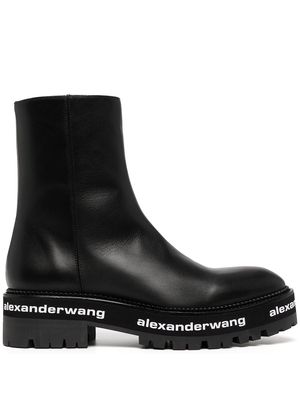 Alexander Wang logo-print ankle boots - Black