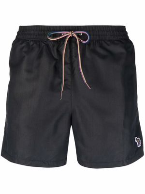 PAUL SMITH logo-patch swim shorts - Black