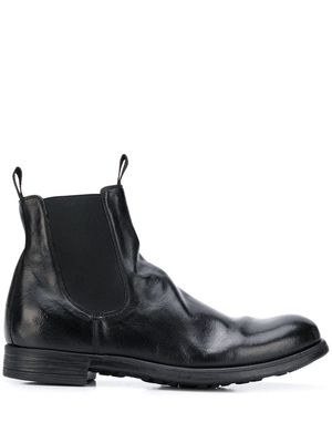 Officine Creative creased leather ankle boots - Black