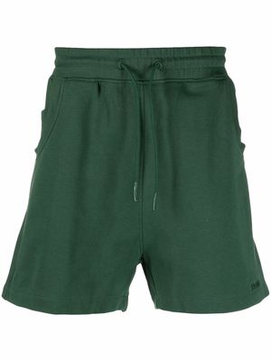 Drôle De Monsieur drawstring cotton track shorts - Green