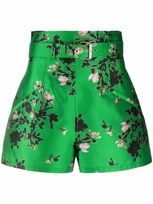 Philosophy Di Lorenzo Serafini floral-print tailored shorts - Green
