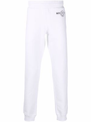 Moschino logo-embroidered track pants - White