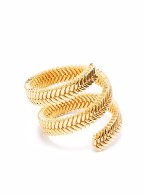 Federica Tosi lead-textured wrap ring - Gold