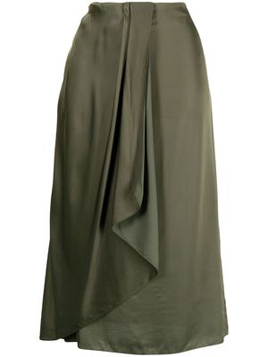 MM6 Maison Margiela asymmetric midi skirt - Green