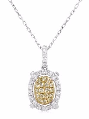 HYT Jewelry platinum Sunshine Yellow Diamond pendant necklace - Silver