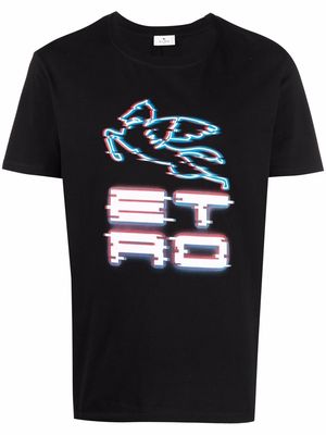 ETRO logo-print short-sleeve T-shirt - Black