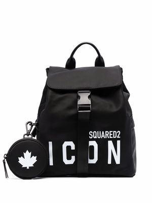 Dsquared2 icon logo-print backpack - Black