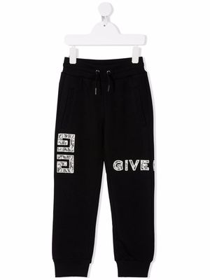 Givenchy Kids logo-appliqué track pants - Black