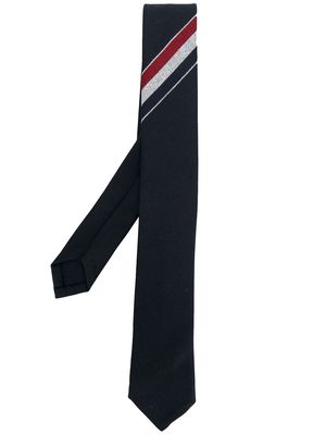 Thom Browne classic tie with engineered stripes - Blue