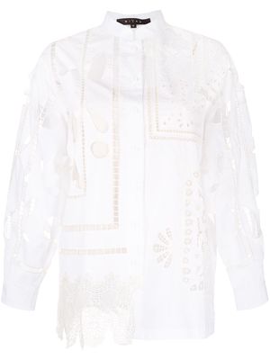 Biyan cut-out design blouse - White