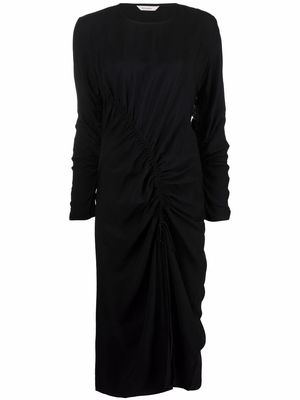 Holzweiler long-sleeve gathered-detail dress - Black