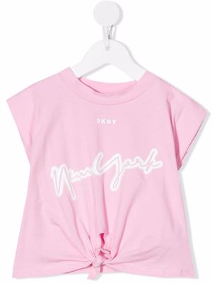 Dkny Kids logo-print short-sleeve T-shirt - Pink