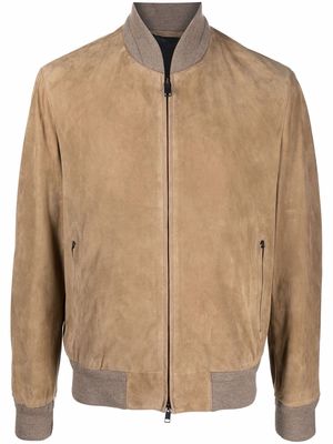 Brioni suede-leather jacket - Brown