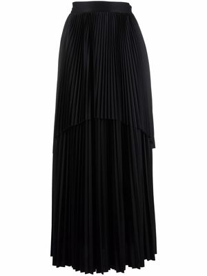 Fabiana Filippi layered pleated maxi skirt - Black