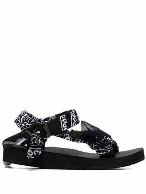 Arizona Love Trekky gauze-trimmed sandals - Black