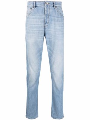 Brunello Cucinelli mid-rise tapered jeans - Blue