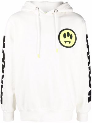 BARROW logo-print drawstring hoodie - White