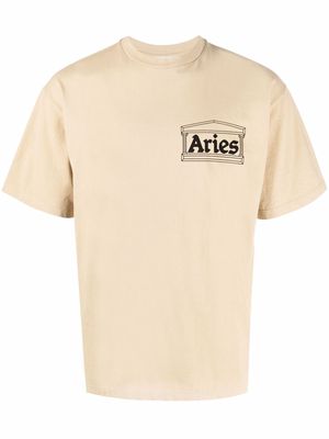 Aries logo-print short-sleeve T-shirt - Neutrals