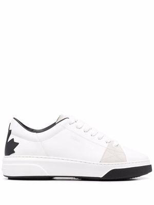 Dsquared2 contrasting-heel low-top sneakers - White
