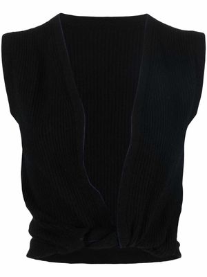 Jacquemus twisted front knitted vest - Black