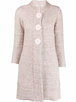 Charlott luned crop-sleeve knitted cardigan - Pink