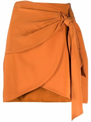 Federica Tosi asymmetric gathered skirt - Orange