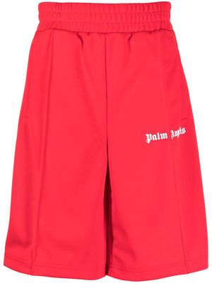 Palm Angels logo-print track shorts - Red