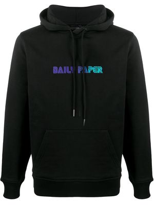 Daily Paper logo print hoodie - Black