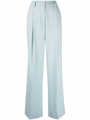 Blanca Vita wide-leg high-waisted trousers - Blue