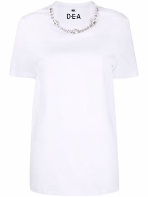 DEA crystal-embellished cotton T-shirt - White