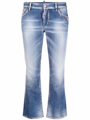 Dsquared2 cropped bootcut jeans - Blue