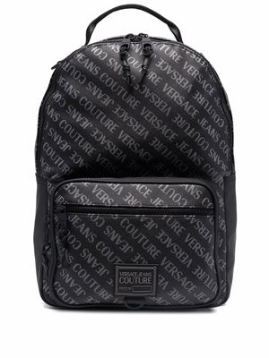 Versace Jeans Couture logo-print zip-up backpack - Black