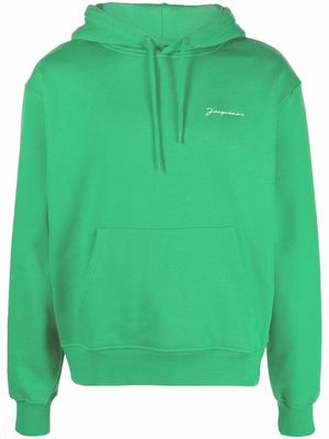 Jacquemus logo-print pullover hoodie - Green