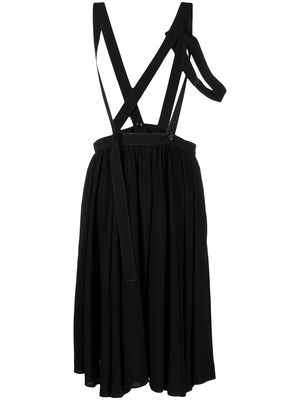 Yohji Yamamoto suspender-strap skirt - Black
