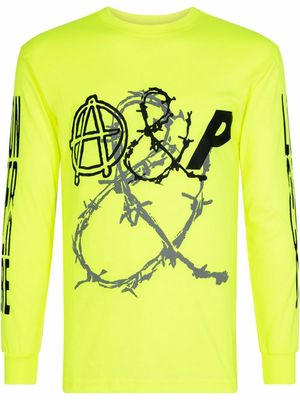 Palace x Anarchic Adjustment Counter Couture long-sleeve T-shirt - Yellow