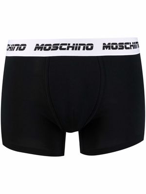 Moschino logo-waistband boxer briefs - Black