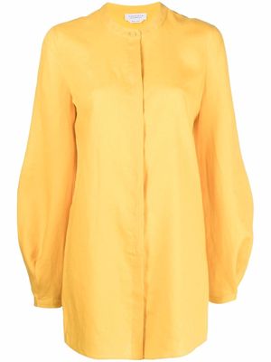 Gabriela Hearst band-collar shirt - Yellow