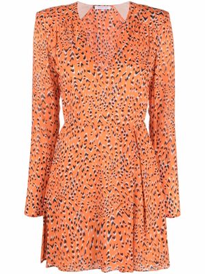 Patrizia Pepe V-neck georgette mini dress - Orange