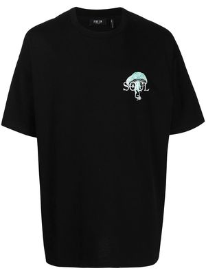 FIVE CM graphic-print short-sleeved T-shirt - Black