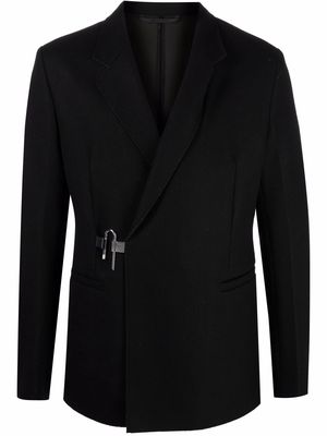Givenchy padlock-detail tailored blazer - Black