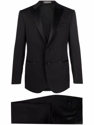 Corneliani virgin wool three-piece suit - Black