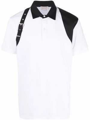 Alexander McQueen buckle-detail polo shirt - White
