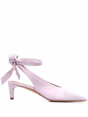Forte Forte tie-fastening slingback pumps - Purple