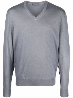 Drumohr V-neck merino sweater - Grey