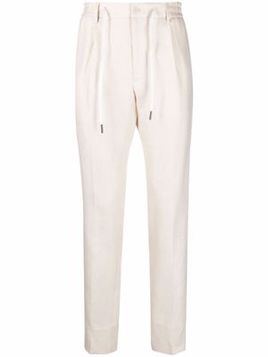 Tagliatore drawstring-waist tailored trousers - Neutrals