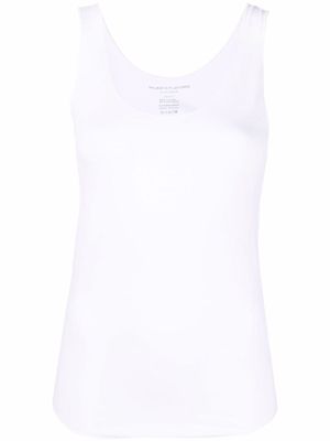 Majestic Filatures U-neck sleeveless vest top - White