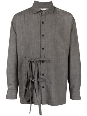 Onefifteen x Anowhereman tie-fastening shirt - Grey