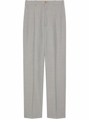 Gucci pressed-crease tailored trousers - Grey
